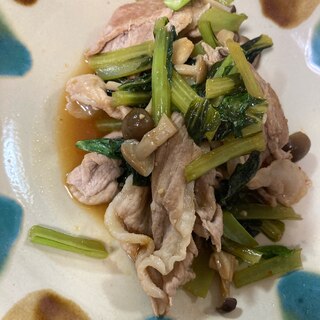 豚肉と小松菜の煮浸し